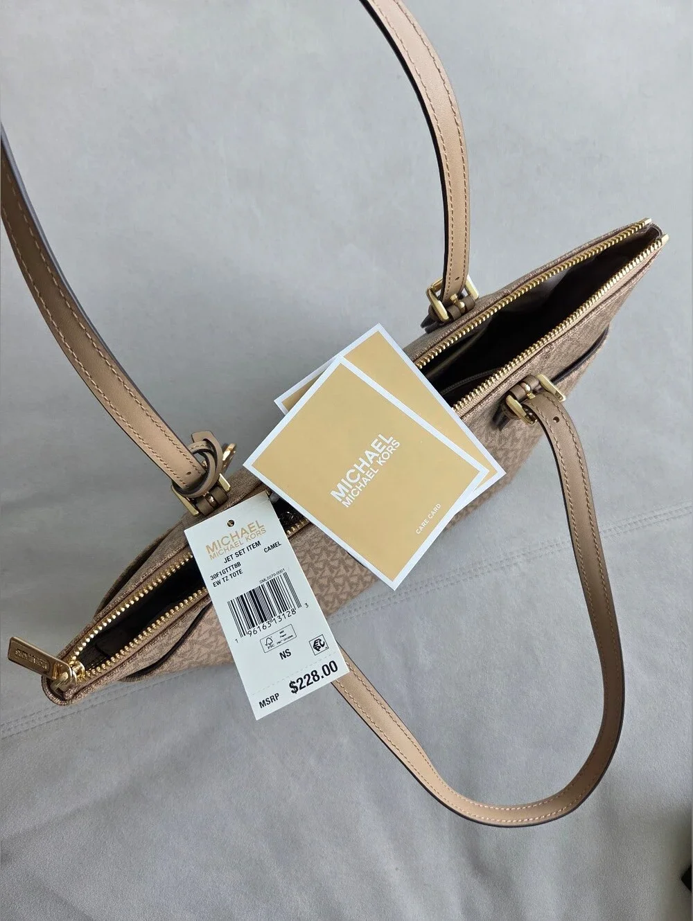 Michael Kors Beige Signature Tote Bag - Picture 3 of 5
